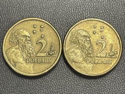 回流0110 - 澳大利亚1988、2002年2澳元两枚 土著长老