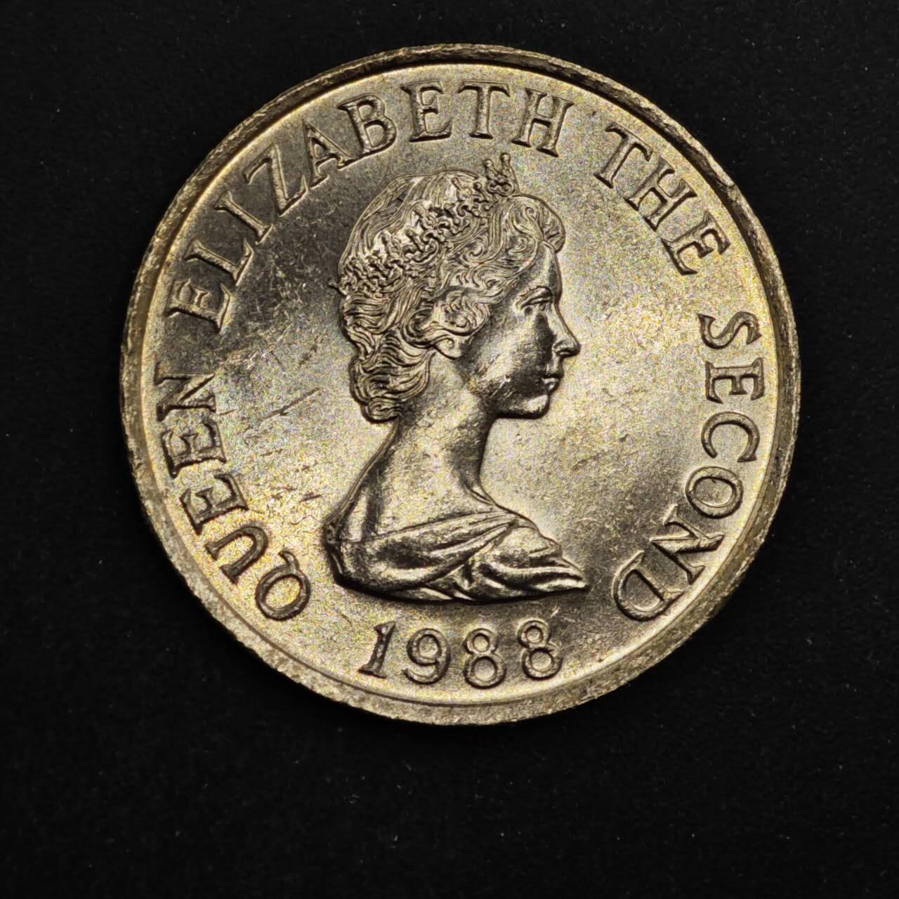 【淘币小摊】实时拍第八百四十四拍   散币场   满百包邮可预留二周 每周一统一发货   泽西岛1988年10便士镍币