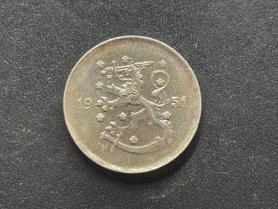 邮泉阁限时拍卖第三十九场 欧洲专场（硬币在国外。请付邮费6元。） 芬兰1951年1马克铁