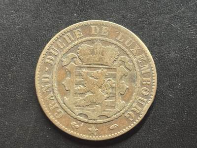 邮泉阁限时拍卖第三十九场 欧洲专场（硬币在国外。请付邮费6元。） 卢森堡大公国1860年10分