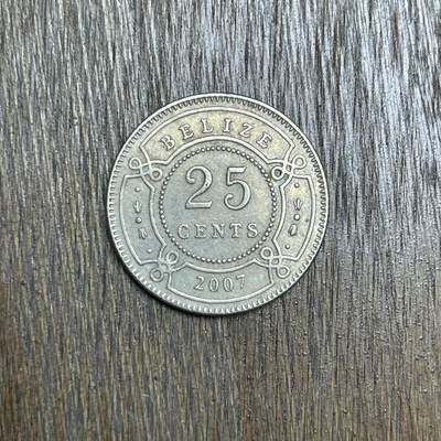 【铜匠收藏】★第137场★散币场。不寄存，30包邮。不满30元，支付5元运费。《接受代拍 代送NGC评级》 - 59【无寄存】2007 伯利兹 25分 镍币