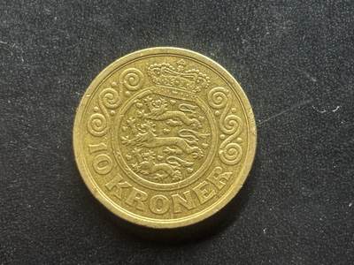 邮泉阁限时拍卖第三十九场 欧洲专场（硬币在国外。请付邮费6元。） 丹麦玛格丽特二世女王1998年10克朗