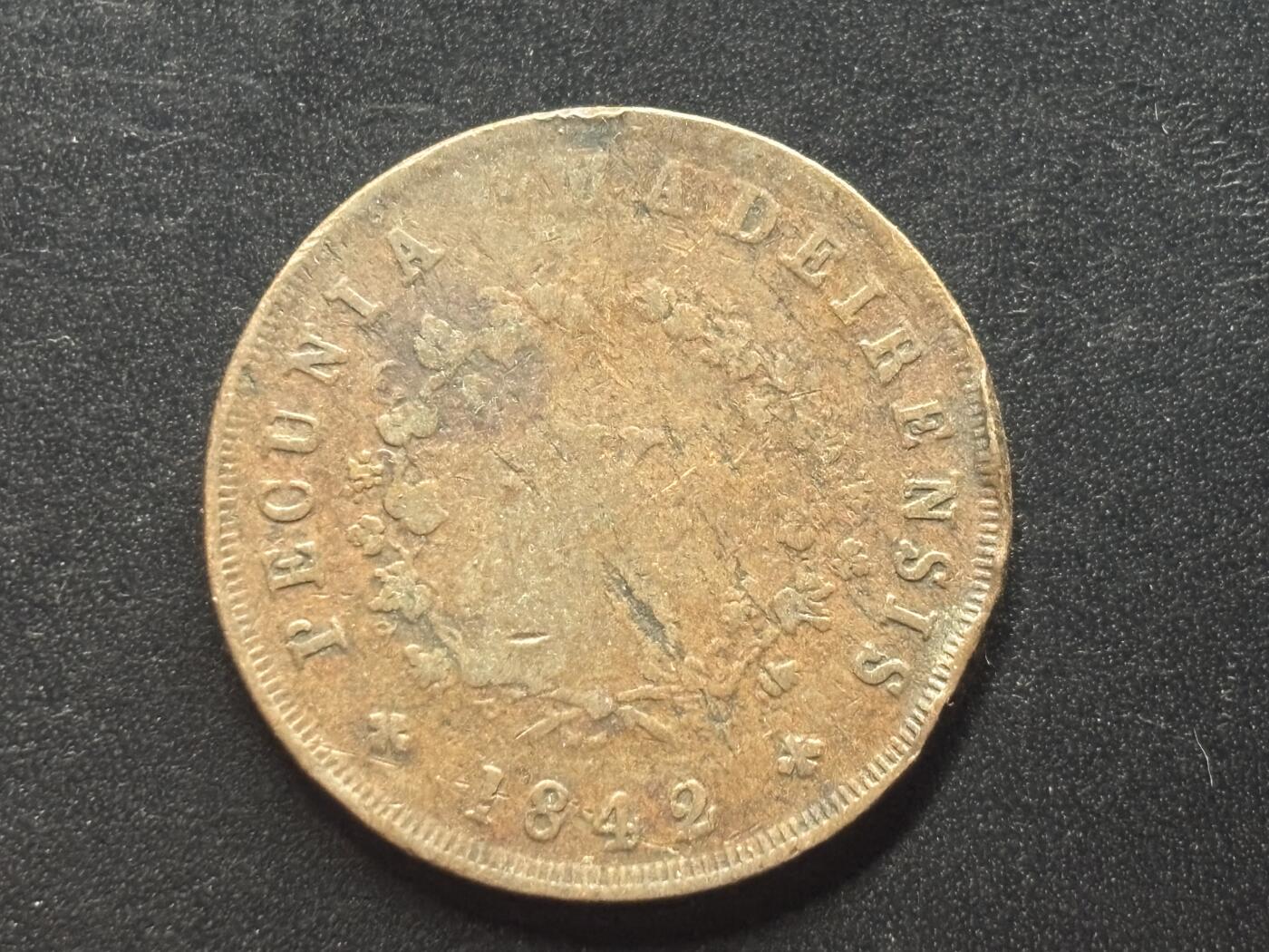 邮泉阁限时拍卖第三十九场 欧洲专场（硬币在国外。请付邮费6元。） 葡萄牙1842年10里斯