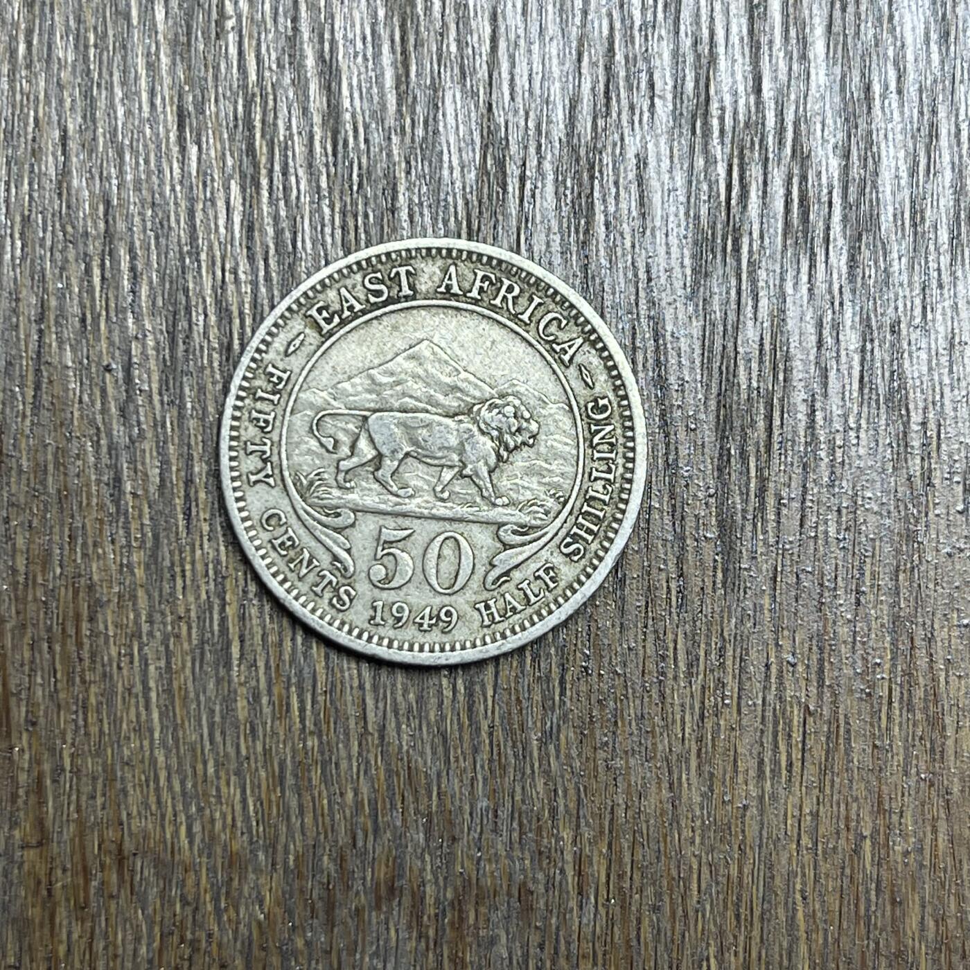 【铜匠收藏】★第137场★散币场。不寄存，30包邮。不满30元，支付5元运费。《接受代拍 代送NGC评级》 67【无寄存】1949 英属 东非 50分 镍币