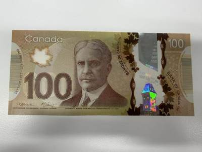 🐍甜小邱世界纸币收藏🐍第139期精品场💐 - 【流通品 EKA首发冠+无47靓号】加拿大 100元