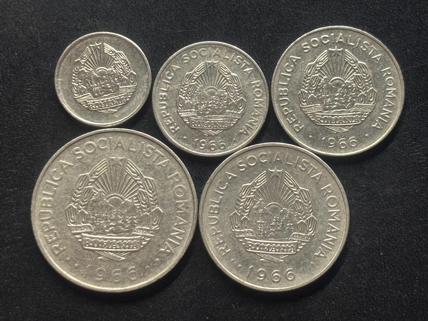 邮泉阁限时拍卖第三十九场 欧洲专场（硬币在国外。请付邮费6元。） 罗马尼亚1966年5枚