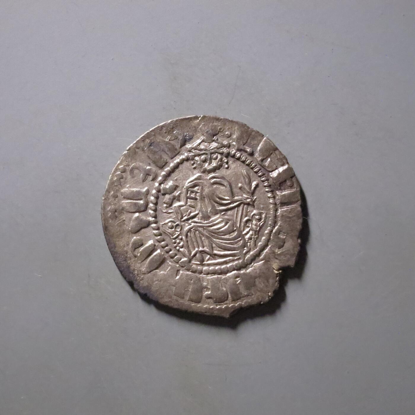 七河·世界钱币杂件水晶矿标小拍（总第33期） （38）k572 奇里乞亚亚美尼亚王国 莱翁一世银币 华夏评级AU55