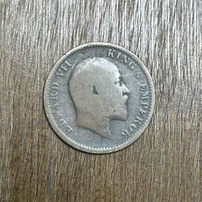 【铜匠收藏】★第137场★散币场。不寄存，30包邮。不满30元，支付5元运费。《接受代拍 代送NGC评级》 - 27【无寄存】1910 英属印度 爱七 1/4安娜 铜币