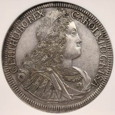 凡希社世界钱币微拍第三百十八期 - 荐！1727神罗哈布斯堡王朝卡尔六世戎装像泰勒大银NGC-MS61，铁灰色包浆，注意正面的卷发和月桂冠细节。1727年正值卡尔六世推动《国本诏书》确立哈布斯堡家族继承规则的关键时期，此币是神圣罗马帝国中期货币体系的重要实物，布雷斯劳铸币厂版本少于维也纳铸币厂版本，它直观地反映了帝国东部领地的铸币权分布。（视频参考）