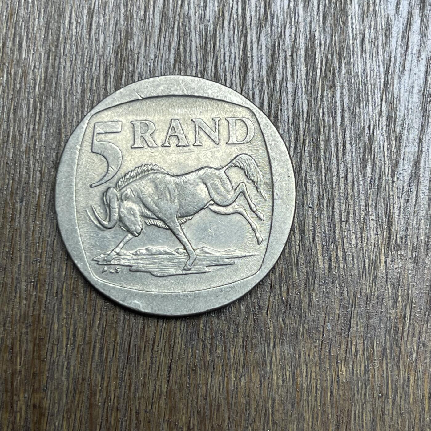 【铜匠收藏】★第137场★散币场。不寄存，30包邮。不满30元，支付5元运费。《接受代拍 代送NGC评级》 13【无寄存】1994 南非 5兰特 镍币