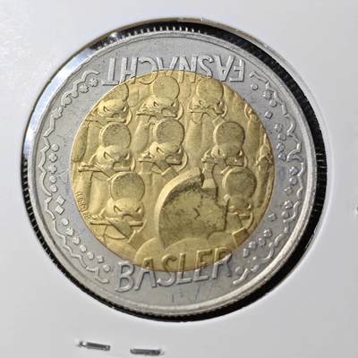 KK钱币收藏小铺  第399期  百期特拍（四拍之三）2月预留时间 周末发货 -   2000瑞士5法郎双色纪念币