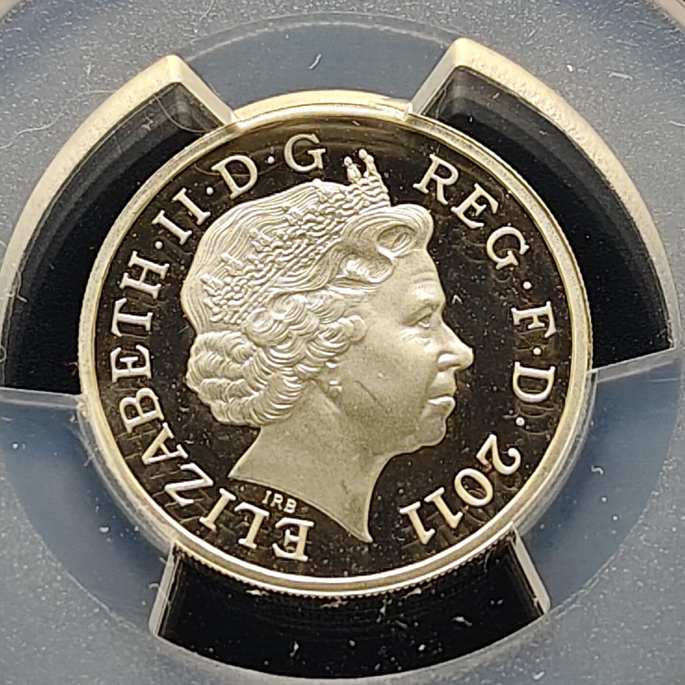 【全场包邮】纯粹捡漏拍493场 【收藏级·冠军分】英国2011年1镑首府系列苏格兰爱丁堡精制纪念银币-PCGS PR69 DCAM