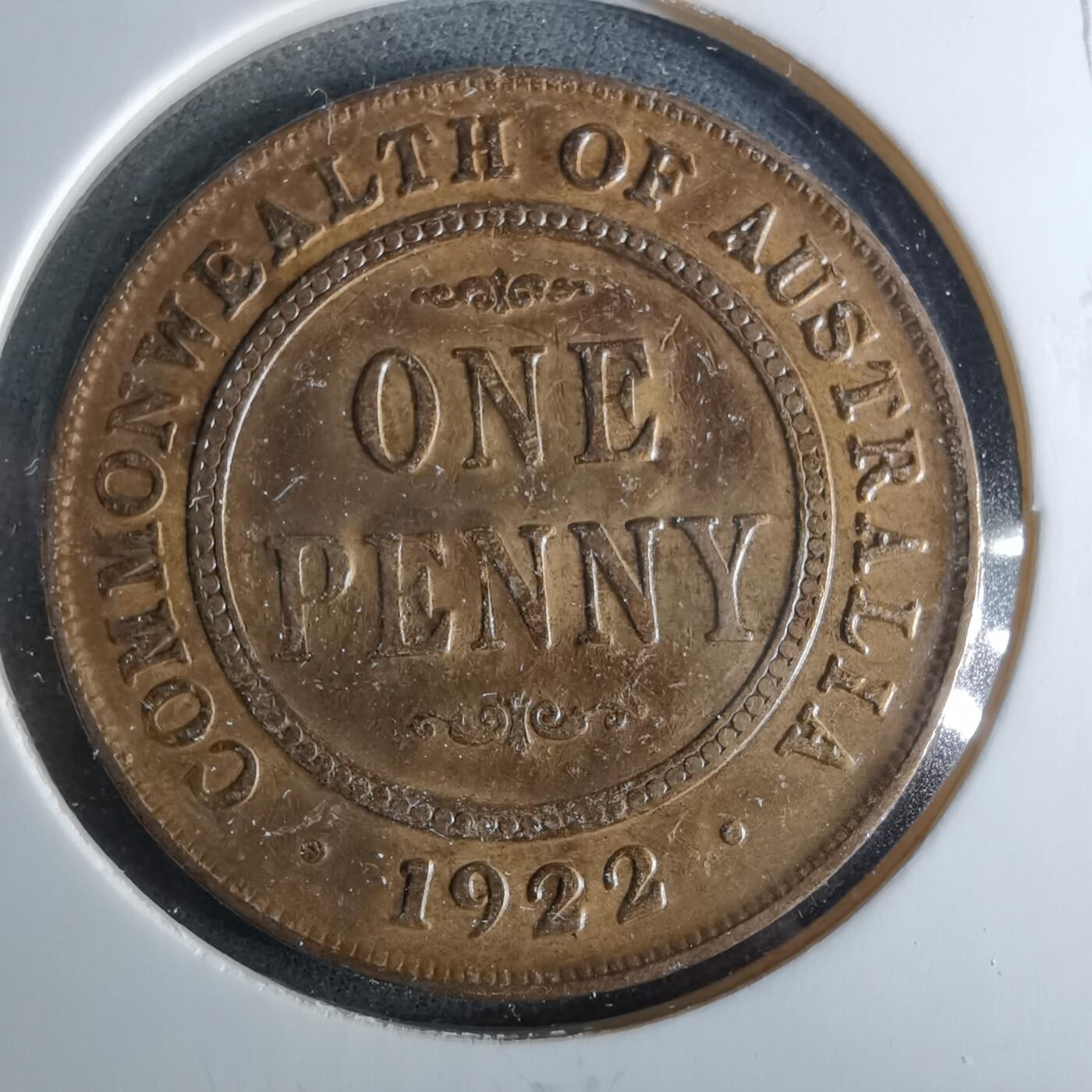 沼泽如烟--第956场 澳大利亚1922年一便士