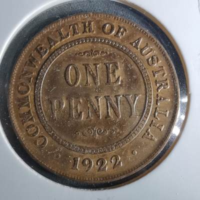 沼泽如烟--第956场 - 澳大利亚1922年一便士