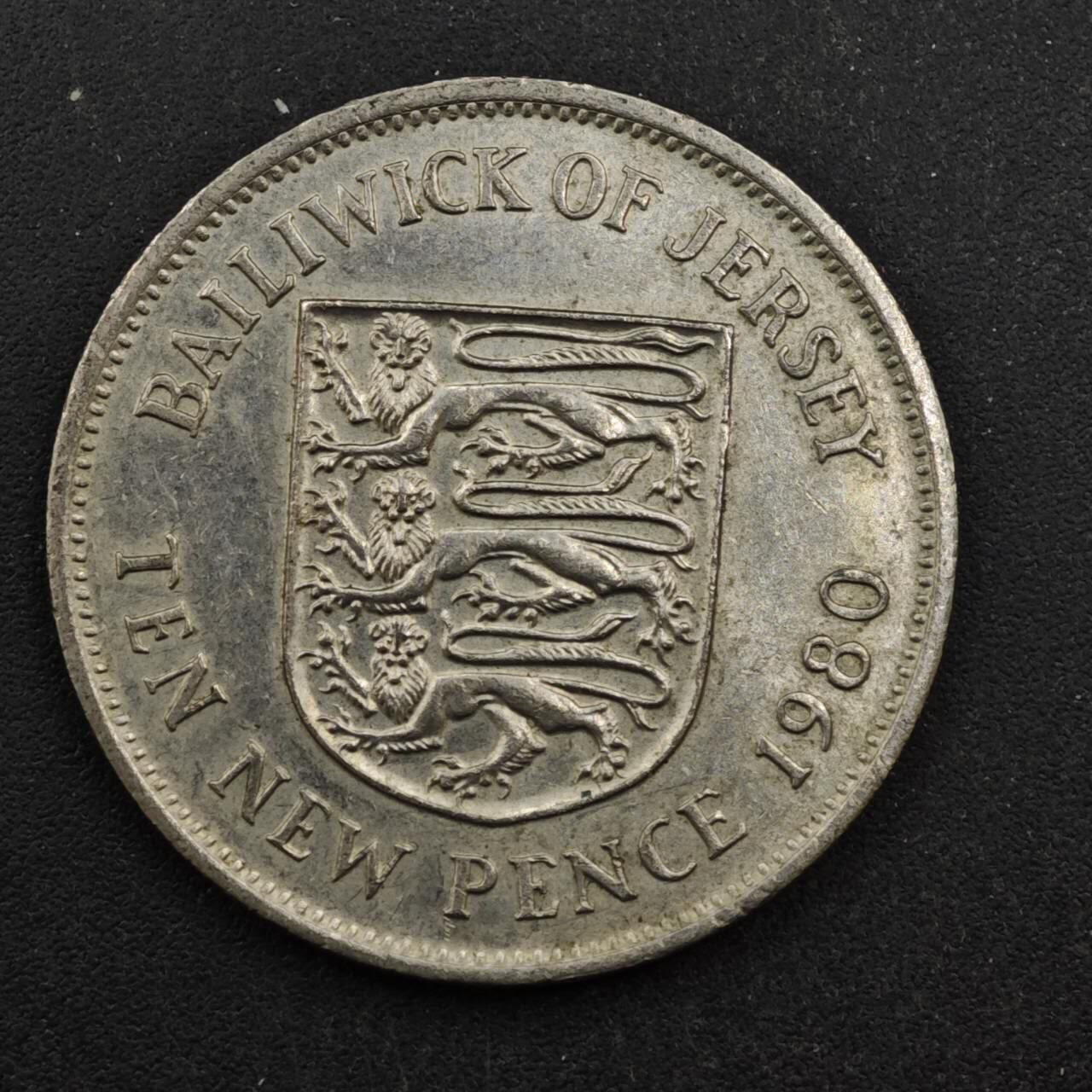 【淘币小摊】实时拍第八百四十四拍   散币场   满百包邮可预留二周 每周一统一发货   泽西岛1980年10便士