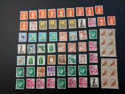 博彦收藏  TM 1月14日 8点 邮票专场 全场包邮 - 日本旧票一组，具体以图片为准，个别瑕疵，大部分上品