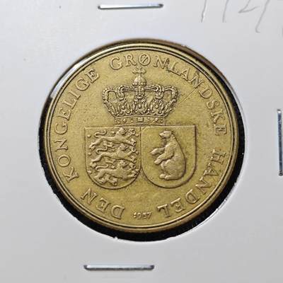 KK钱币收藏小铺  第399期  百期特拍（四拍之三）2月预留时间 周末发货 -  1957格陵兰岛1克朗