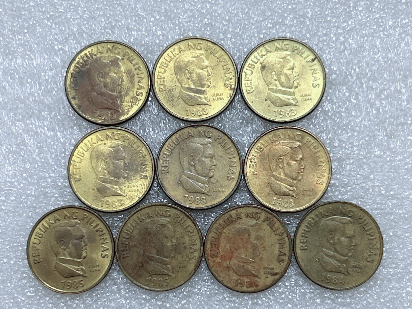 第一海外回流一元起拍收藏 散集专场  第289期 菲律宾蝴蝶版25分硬币 10枚