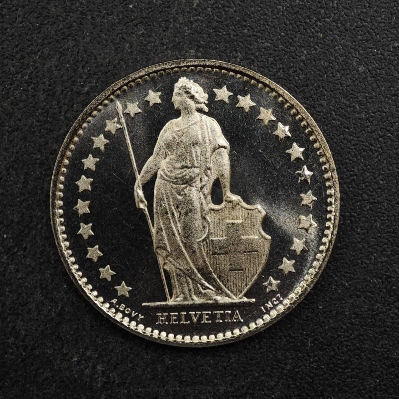 【淘币小摊】实时拍第八百四十四拍   散币场   满百包邮可预留二周 每周一统一发货   瑞士1982年1/2法郎镍币