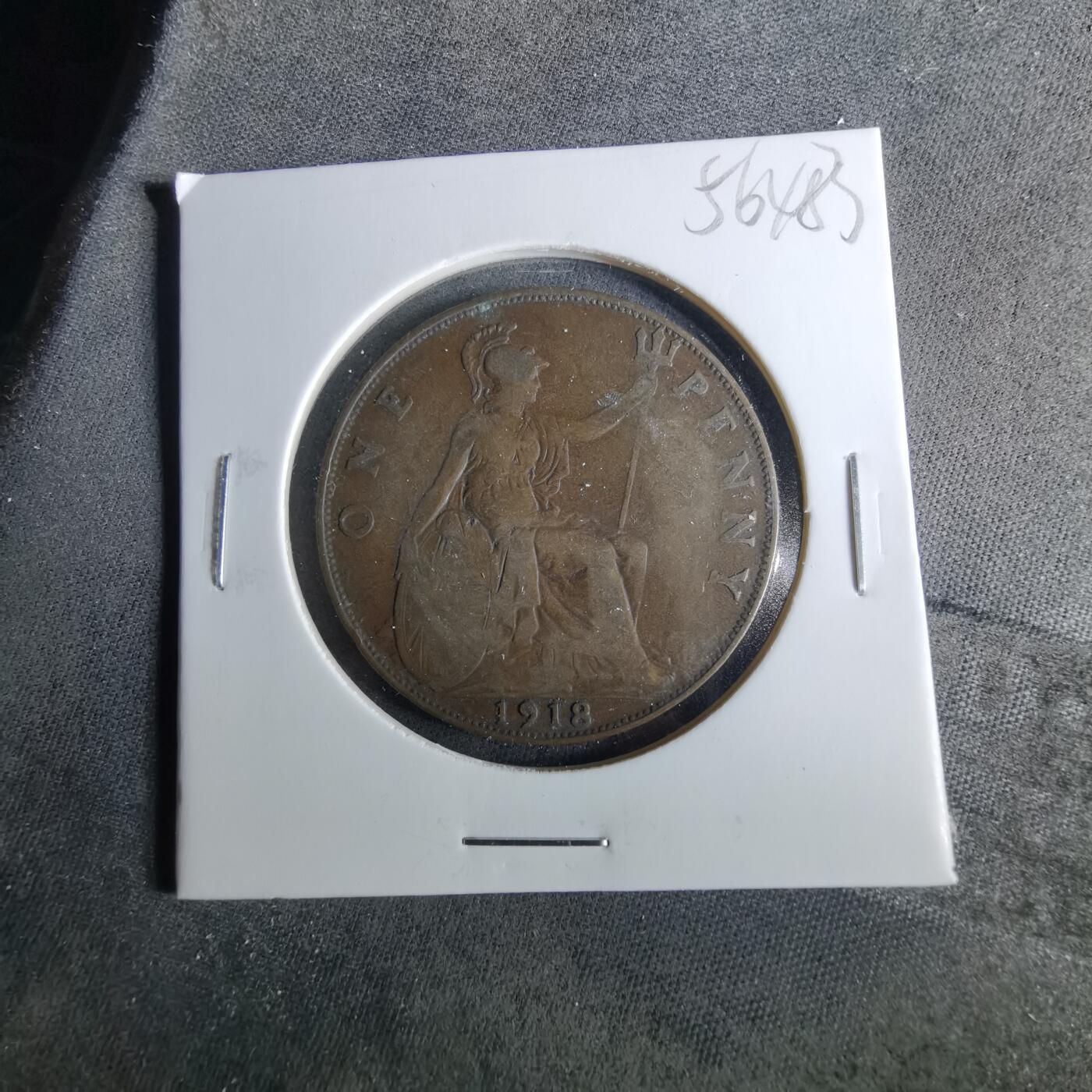 沼泽如烟--第956场 英国1918年1便士