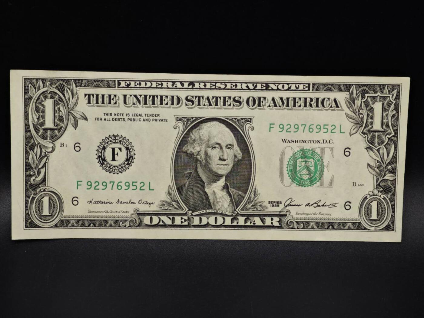 【淘币小摊】限时拍第八百四十五拍  纸币场  满百包邮可预留两周  周一统一发货  美国1985年1美元纸币