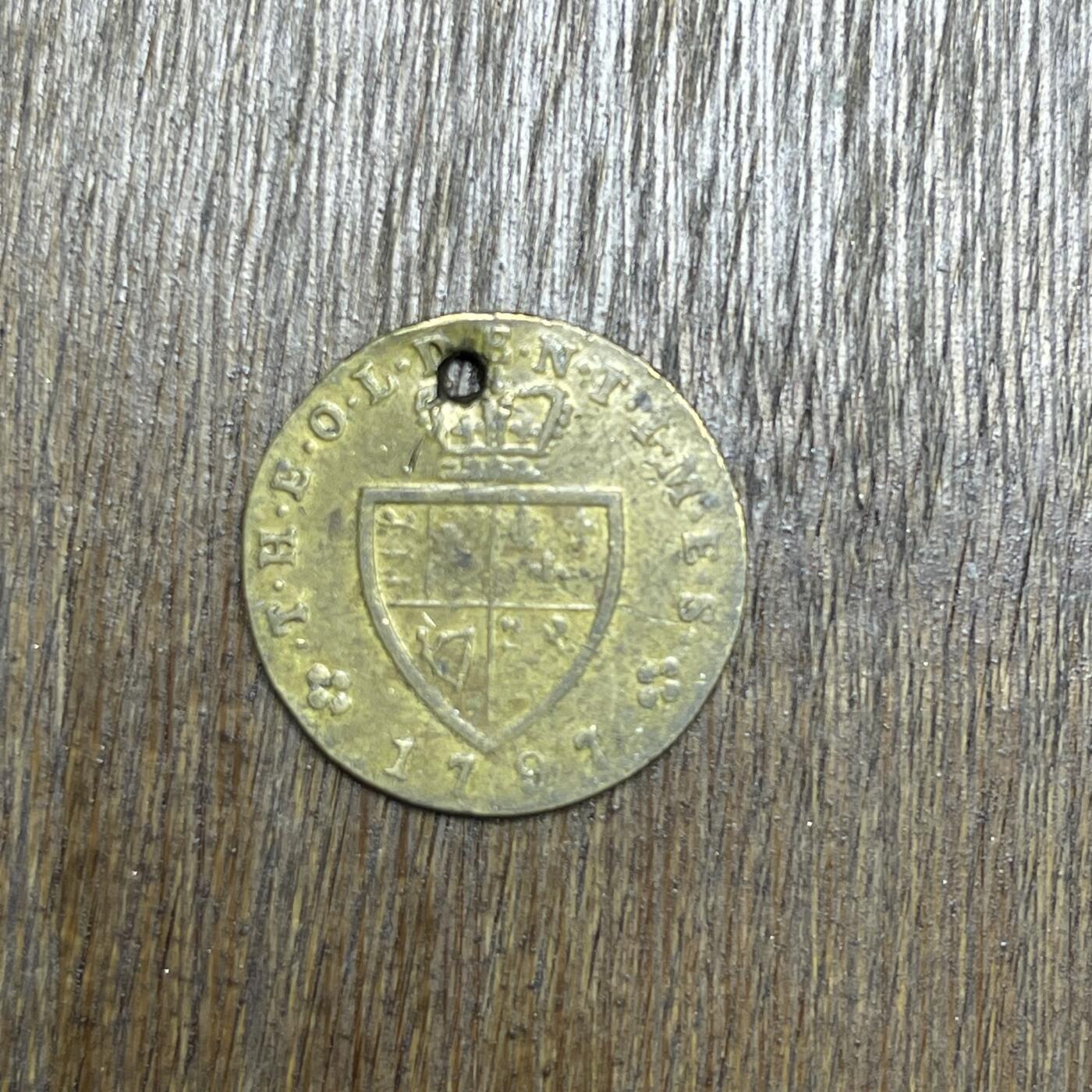 【铜匠收藏】★第137场★散币场。不寄存，30包邮。不满30元，支付5元运费。《接受代拍 代送NGC评级》 23【无寄存】1797 乔三 代用币 有孔