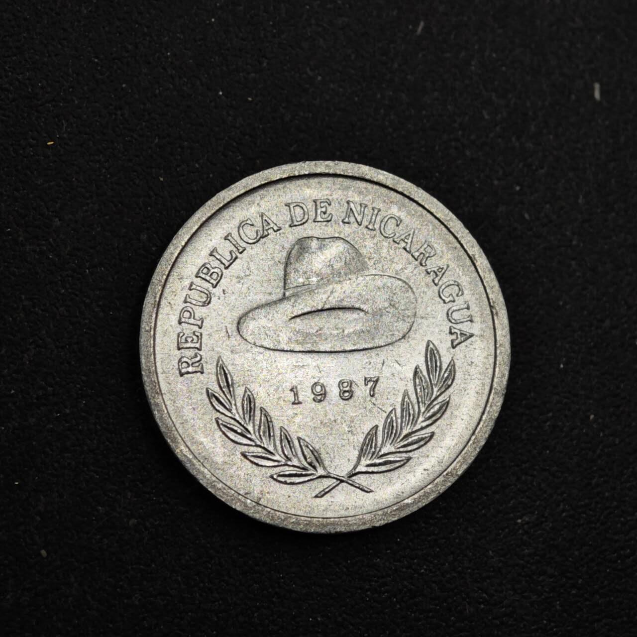 【淘币小摊】实时拍第八百四十四拍   散币场   满百包邮可预留二周 每周一统一发货   尼加拉瓜1987年5分铝币草帽版