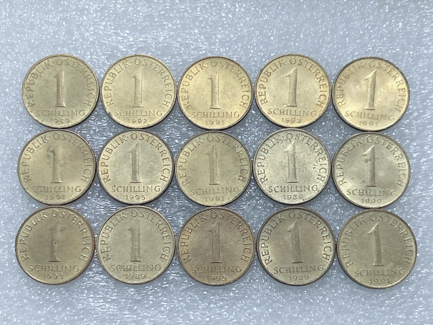第一海外回流一元起拍收藏 散集专场  第289期 奥地利1先令硬币 15枚 原光品