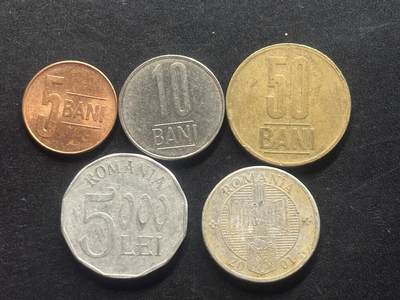 邮泉阁限时拍卖第三十九场 欧洲专场（硬币在国外。请付邮费6元。） - 罗马尼亚共和国5枚