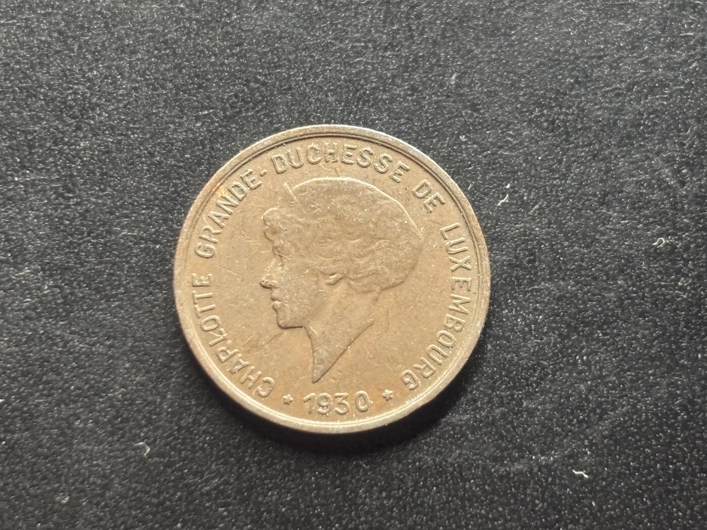 邮泉阁限时拍卖第三十九场 欧洲专场（硬币在国外。请付邮费6元。） 卢森堡夏洛特女大公1930年5分