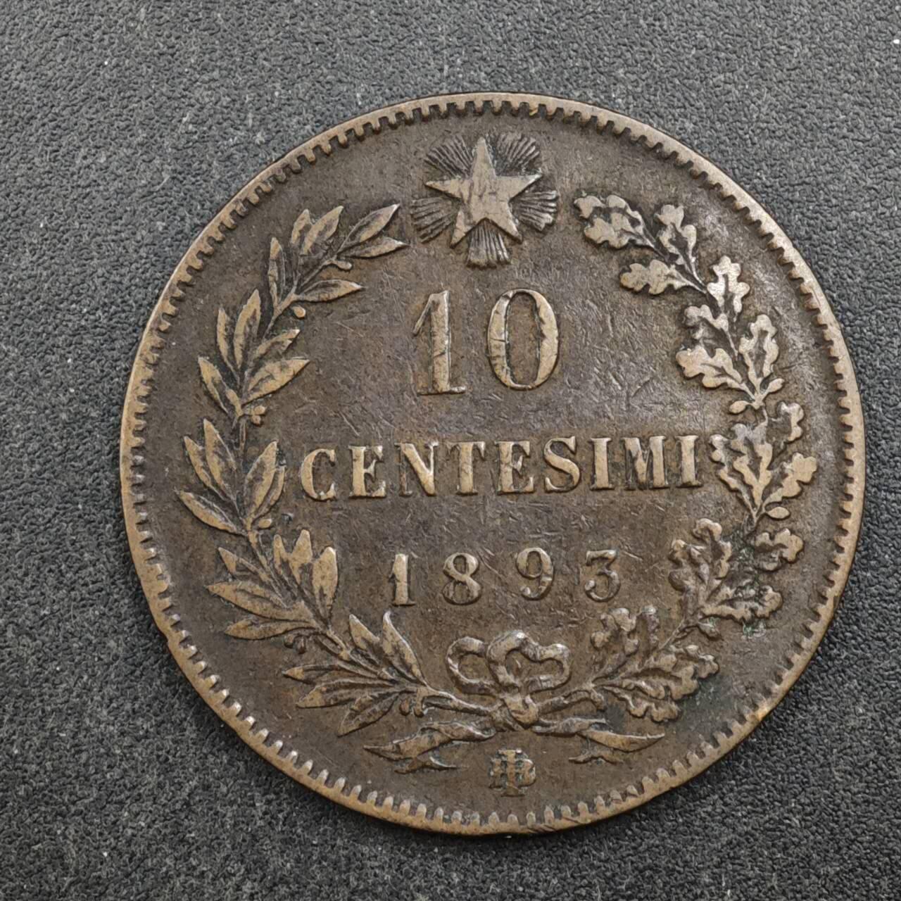 【淘币小摊】实时拍第八百四十四拍   散币场   满百包邮可预留二周 每周一统一发货   意大利1893年10分铜币