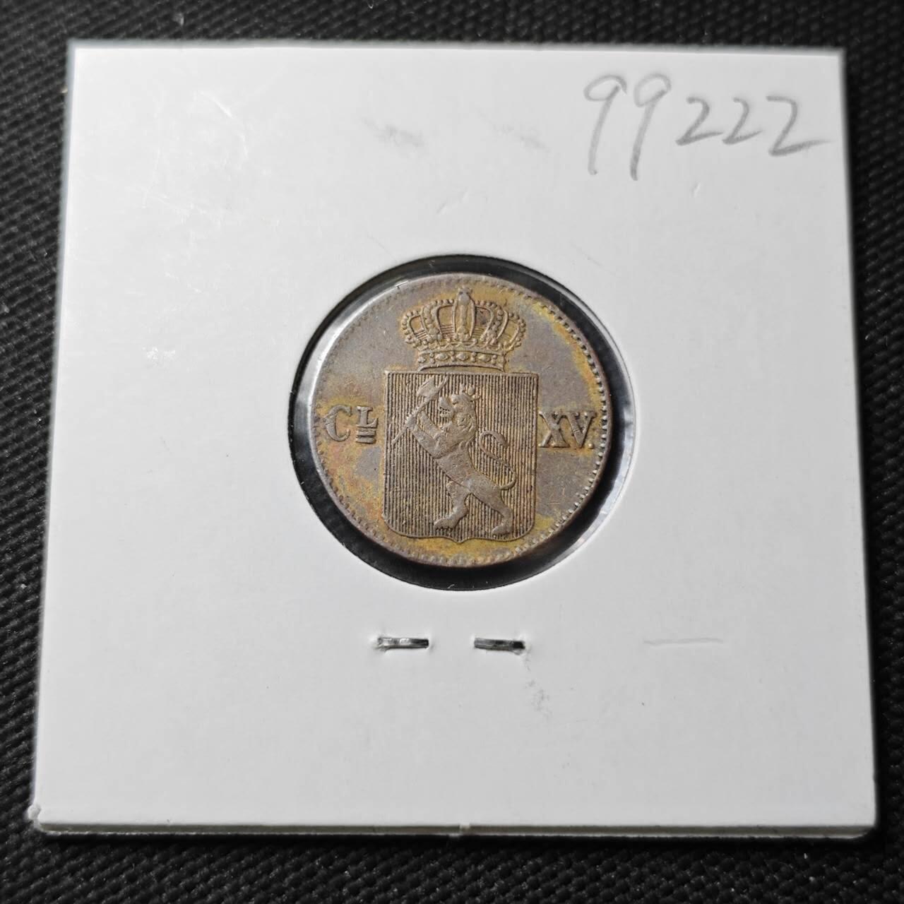 KK钱币收藏小铺  第399期  百期特拍（四拍之三）2月预留时间 周末发货  1867挪威1/2SK 铜币