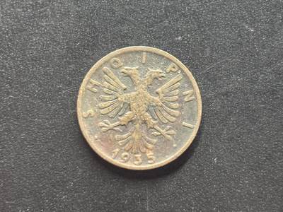 邮泉阁限时拍卖第三十九场 欧洲专场（硬币在国外。请付邮费6元。） 阿尔巴尼亚王国1935年1昆塔