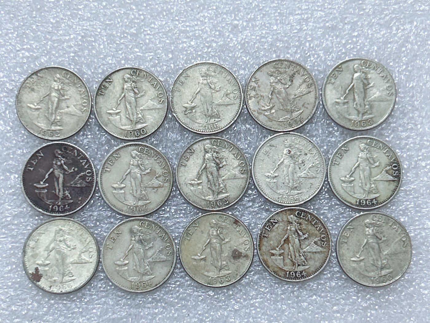 第一海外回流一元起拍收藏 散集专场  第289期 菲律宾打铁女神10分硬币 15枚