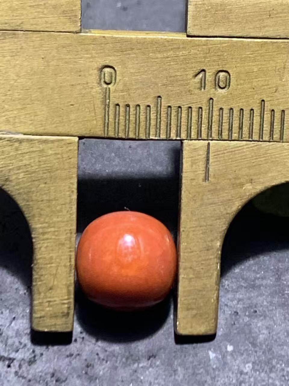 川料冰飘柿子红南红玛瑙随形老形桶珠一颗！配串利器！