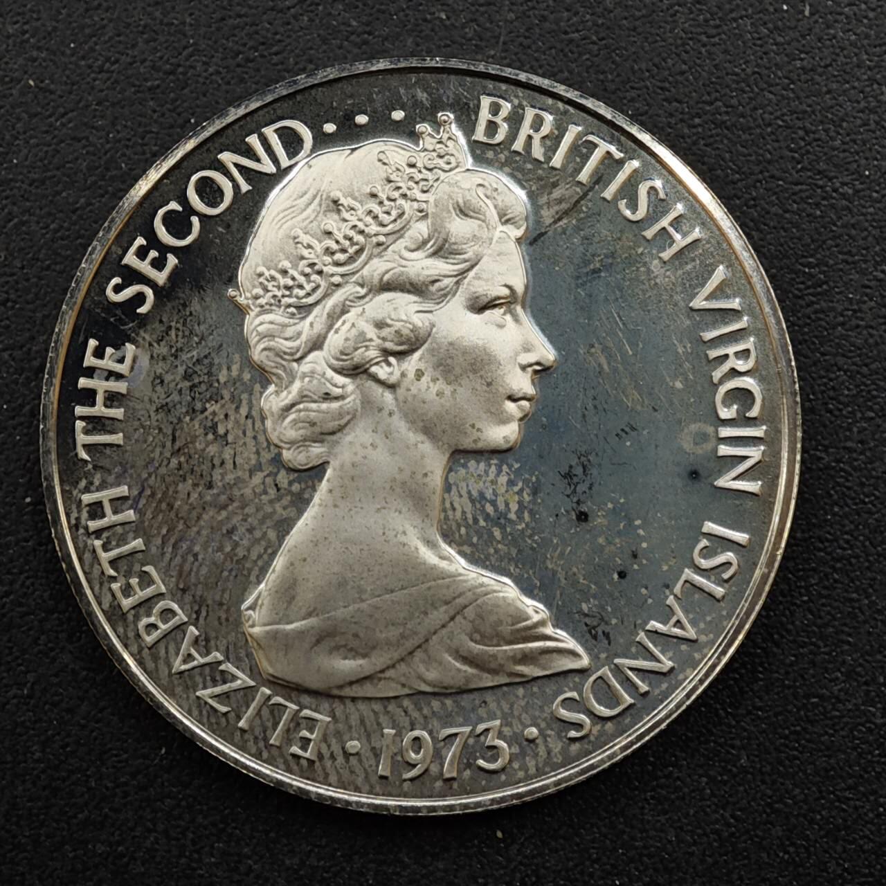 【淘币小摊】实时拍第八百四十四拍   散币场   满百包邮可预留二周 每周一统一发货   维尔京1973年25分精制镍币