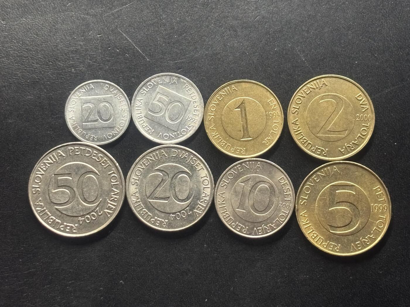 邮泉阁限时拍卖第三十九场 欧洲专场（硬币在国外。请付邮费6元。） 斯洛文尼亚8枚