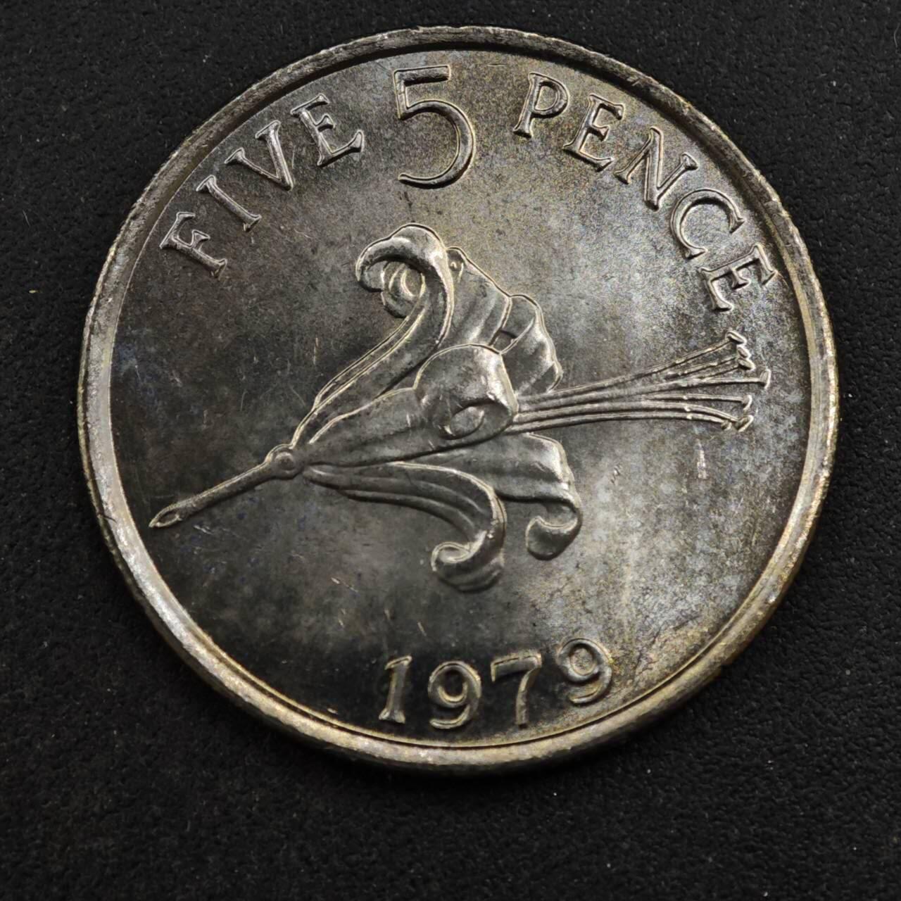 【淘币小摊】实时拍第八百四十四拍   散币场   满百包邮可预留二周 每周一统一发货   根西岛1979年5便士镍币