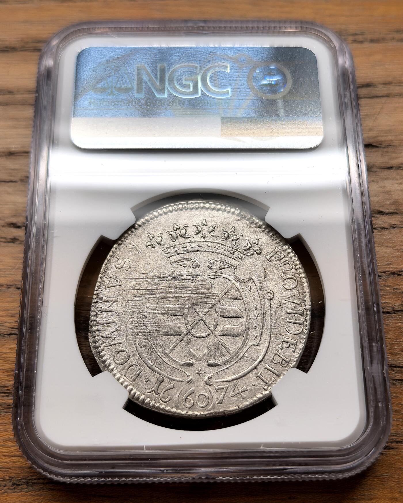 凡希社世界钱币微拍第三百十八期 1674德国奥廷根伯国恩斯特一世2/3泰勒NGC-UNCD，神罗时期邦国小众精品。