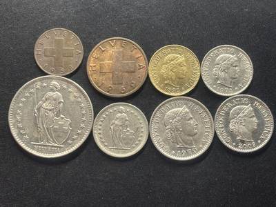 邮泉阁限时拍卖第三十九场 欧洲专场（硬币在国外。请付邮费6元。） - 瑞士8枚