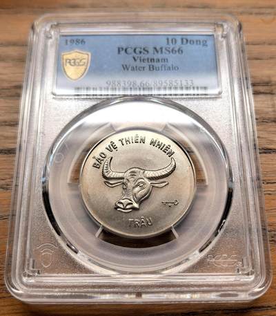 凡希社世界钱币微拍第三百十八期 - 1986越南水牛10Dong PCGS-MS66