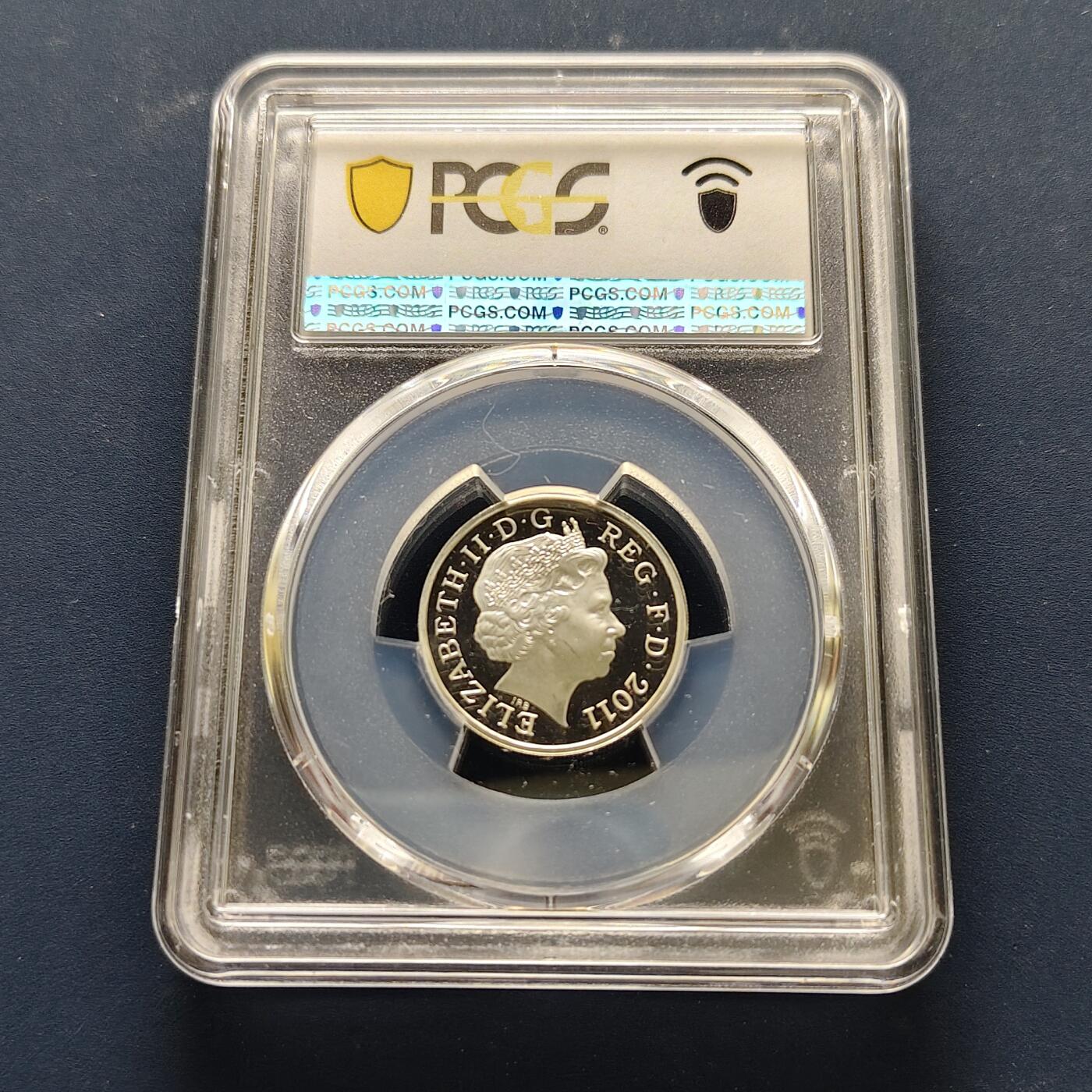 【全场包邮】纯粹捡漏拍493场 【收藏级·冠军分】英国2011年1镑首府系列苏格兰爱丁堡精制纪念银币-PCGS PR69 DCAM