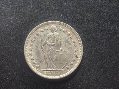 邮泉阁限时拍卖第三十九场 欧洲专场（硬币在国外。请付邮费6元。） 瑞士1964年½法郎银币