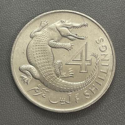 回流0110 - 极少 英属冈比亚1966年4英镑 非洲细吻鳄 