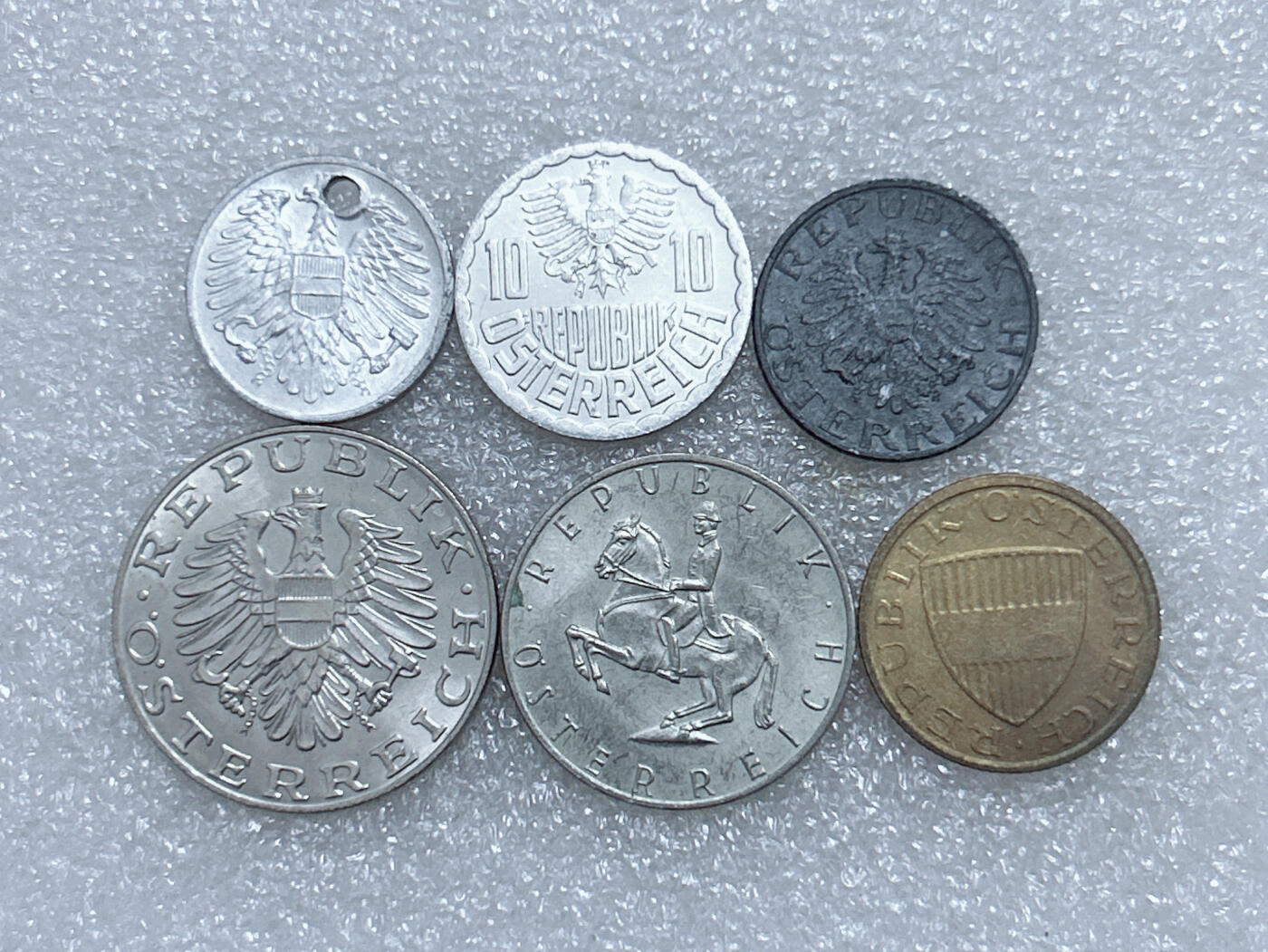 第一海外回流一元起拍收藏 散集专场  第289期 奥地利硬币 6枚