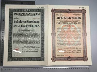 小驴勋章奖章收藏1月10日周六晚六点拍卖（珍爱和平，收藏战争，铭记历史，勿忘国耻，忠党爱国。有偿代拍，送拍规则在简介最后，参拍须阅读规则后再参拍，关系到运费包装发货时效真假辨别等关键信息，拍卖时不再发原图，看大图店主微信码在拍卖店铺介绍里） - 25年12马克债券