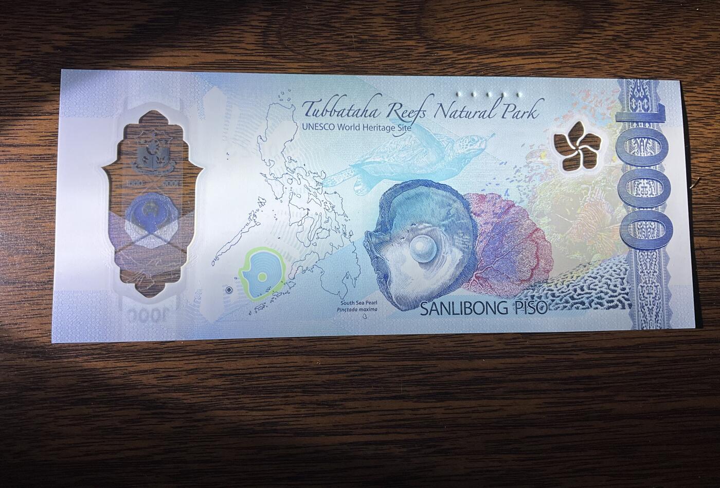 【礼羽收藏】🌏世界钱币拍卖第119期  菲律宾1000比索，世界最佳获奖钞无47，开窗无任何划痕品相绝品