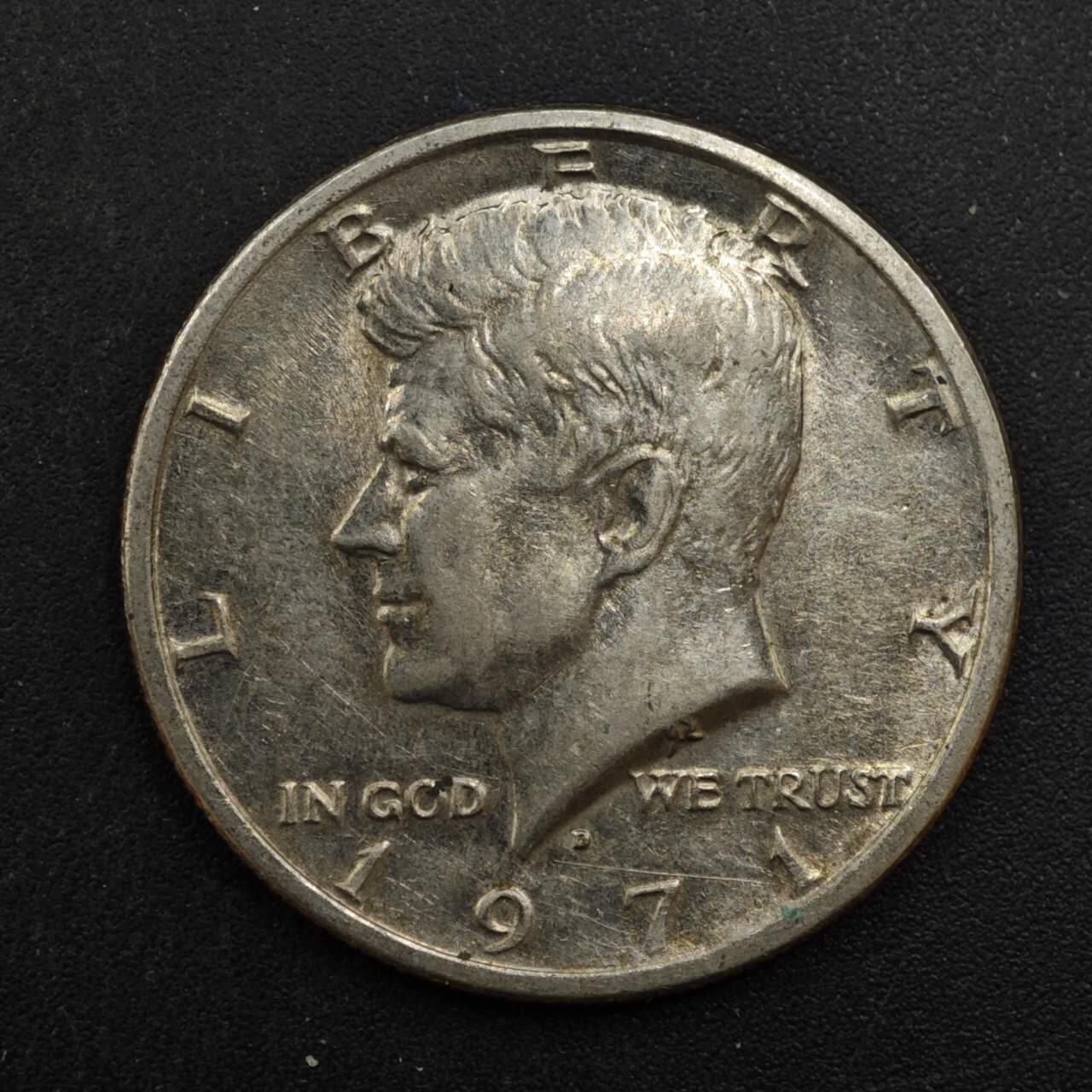 【淘币小摊】实时拍第八百四十四拍   散币场   满百包邮可预留二周 每周一统一发货   美国1971年肯尼迪半美元