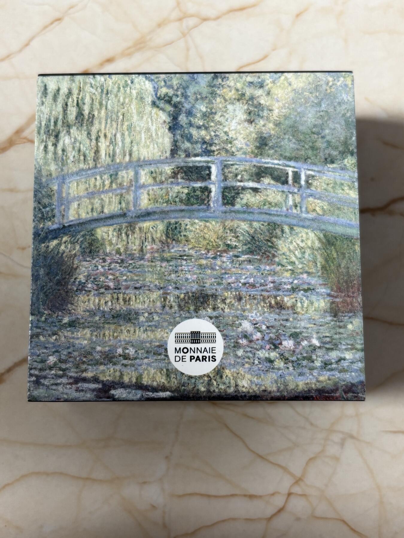 第187期拍卖 法国2022年博物馆的杰作系列莫奈睡莲矩形纪念银币，999银，22.2克，发行量3000枚