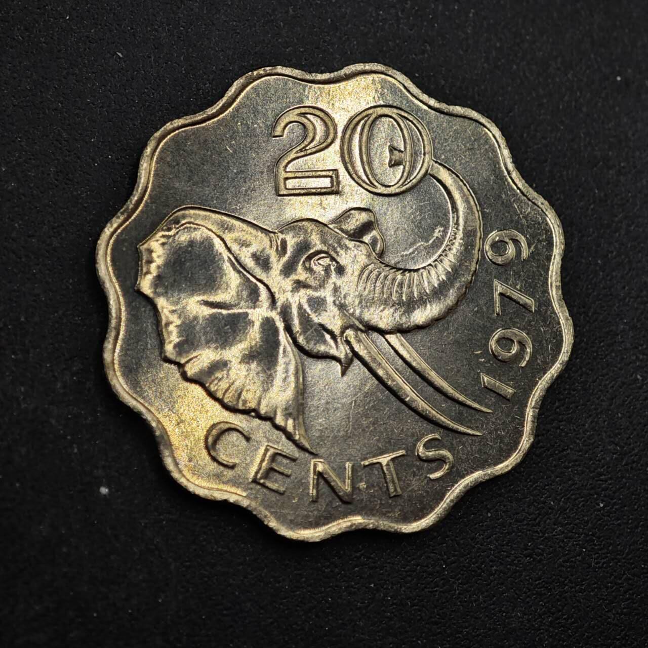 【淘币小摊】实时拍第八百四十四拍   散币场   满百包邮可预留二周 每周一统一发货   斯威士兰1979年20分镍币